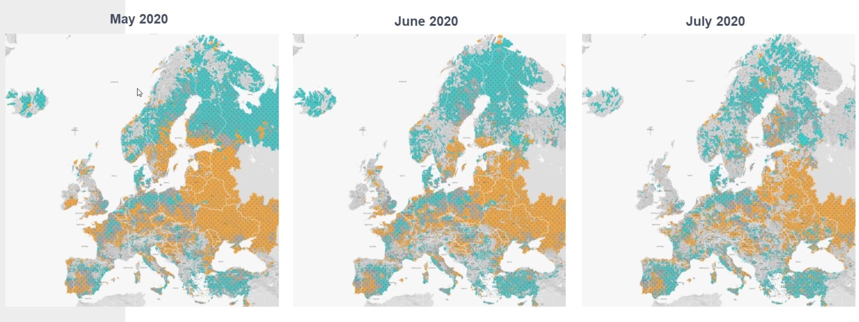 Inflow anomaly forecasts for May-July 2020