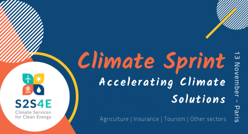 13 November @ PARIS: CLIMATE SPRINT INNOVATION CAMP TO SPEED DEVELOPMENT OF CLIMATE SOLUTIONS